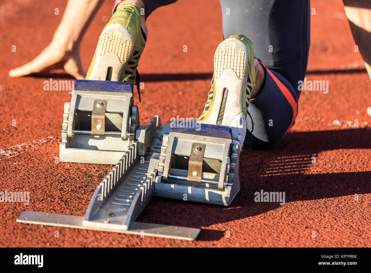sprint start in track and field Stock Photo Alamy