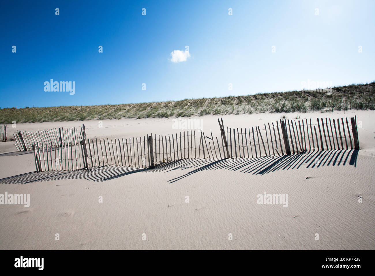 Wooden fences on the beach Stock Photo - Alamy