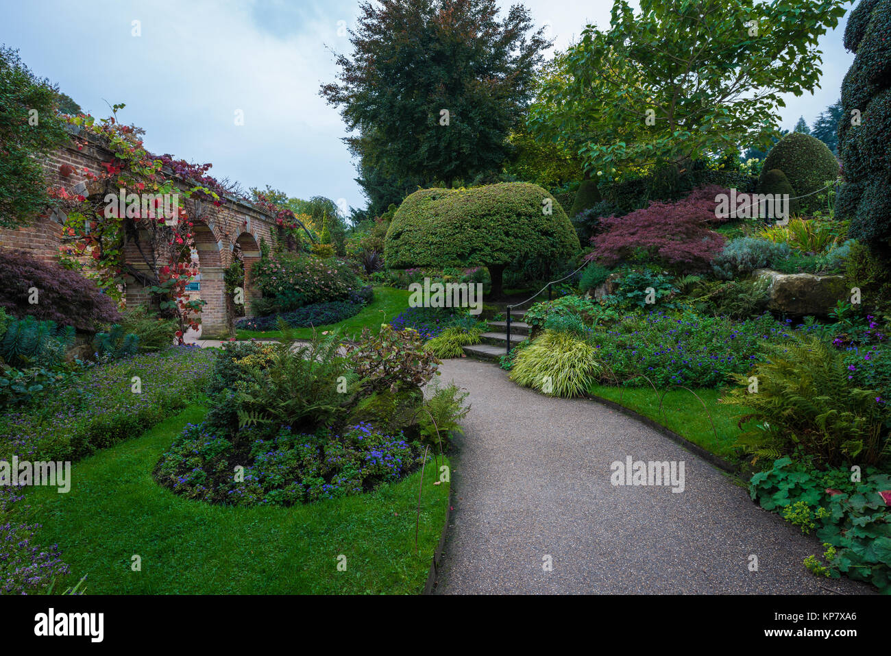 Gardens at the Hever Castle near Edenbridge, the seat of the Boleyn