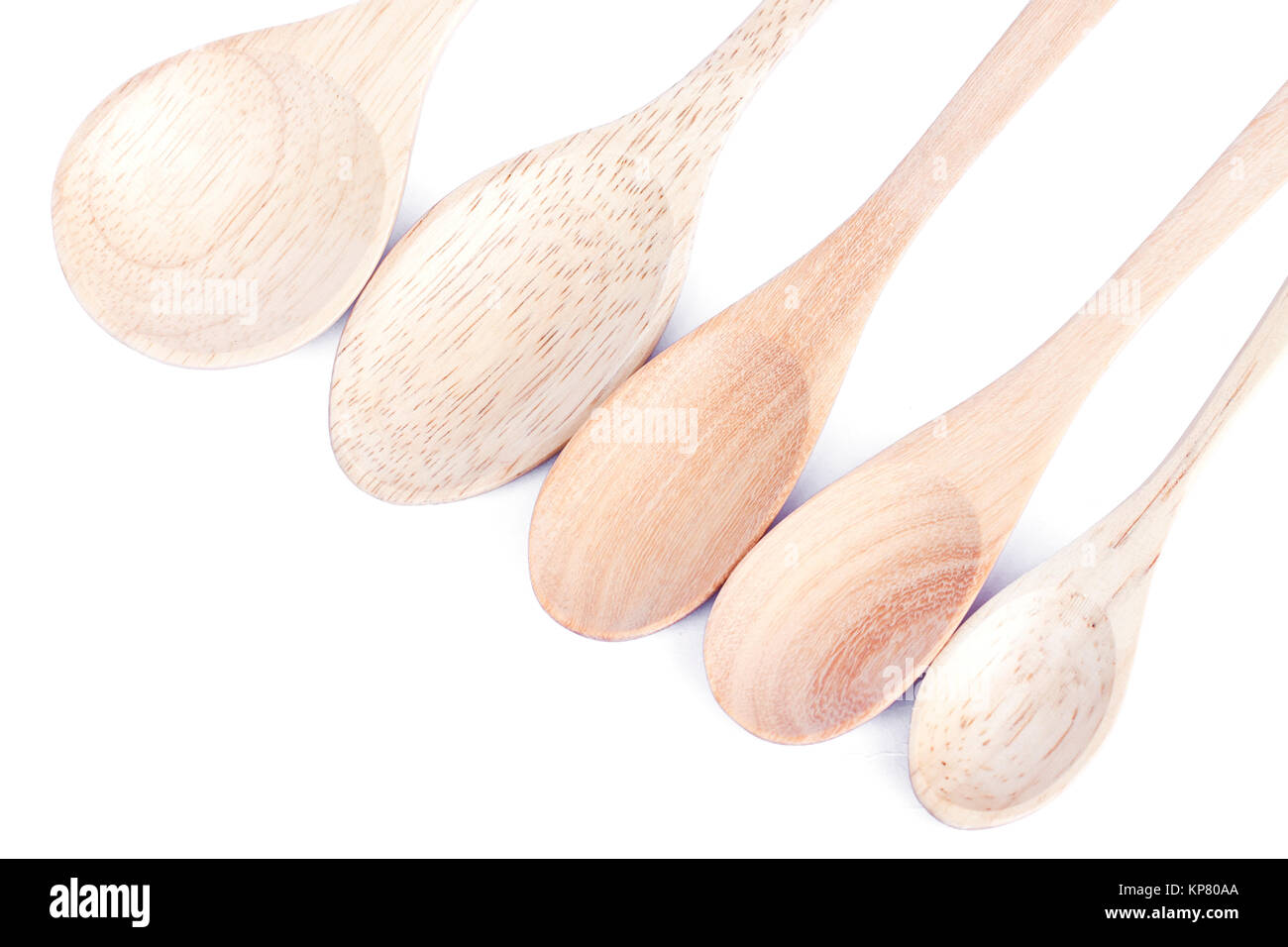 Wooden kitchen utensils isolated on white background Stock Photo - Alamy