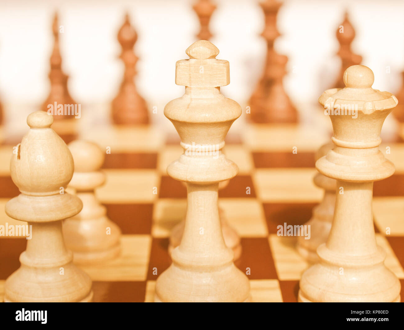 Chessboard vintage Stock Photo