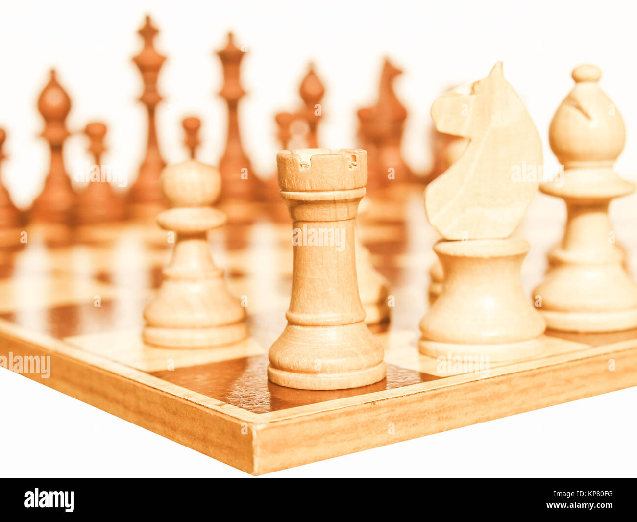Chessboard vintage Stock Photo