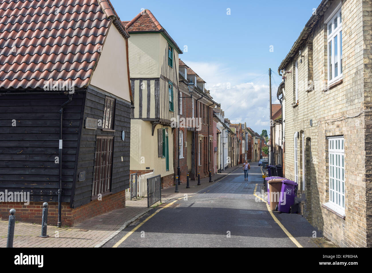 Period houses, Upper King Street, Royston, Hertfordshire, England, United Kingdom Stock Photo