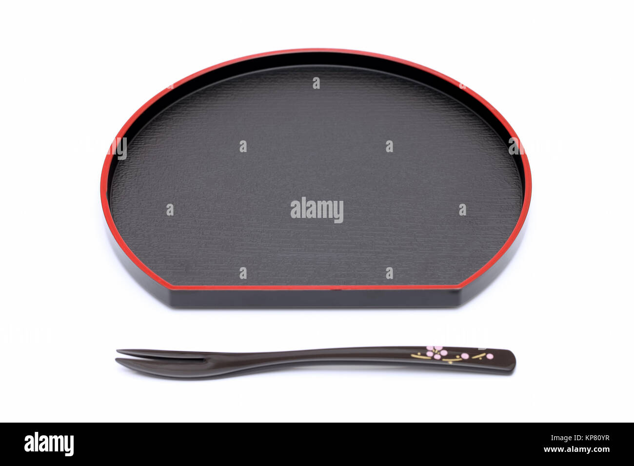 Japanese plate and fork Stock Photo Alamy