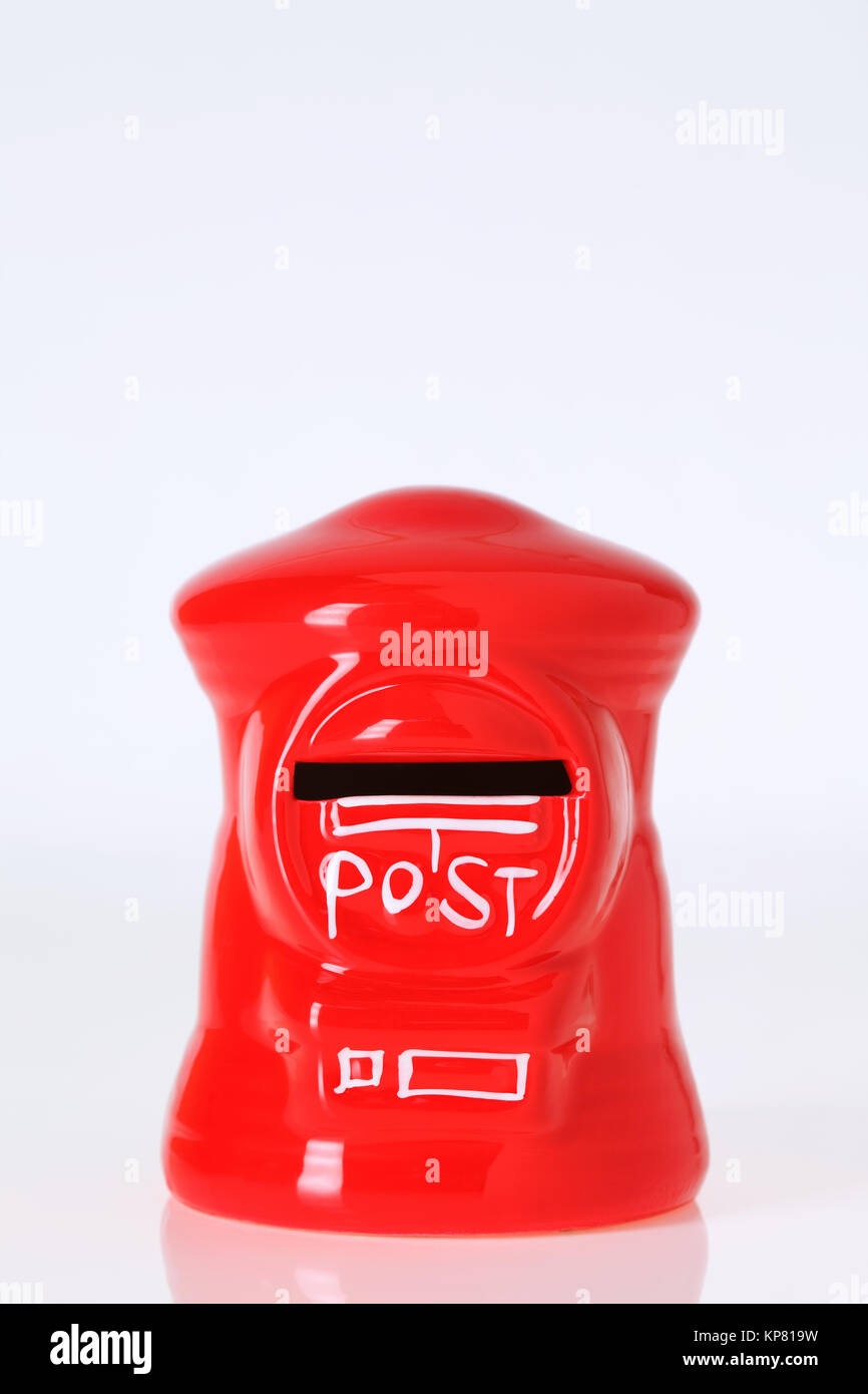 Red toy post box Stock Photo Alamy