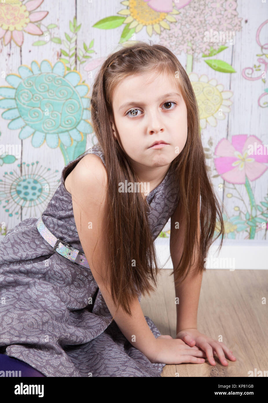 8 year old girl Stock Photo Alamy