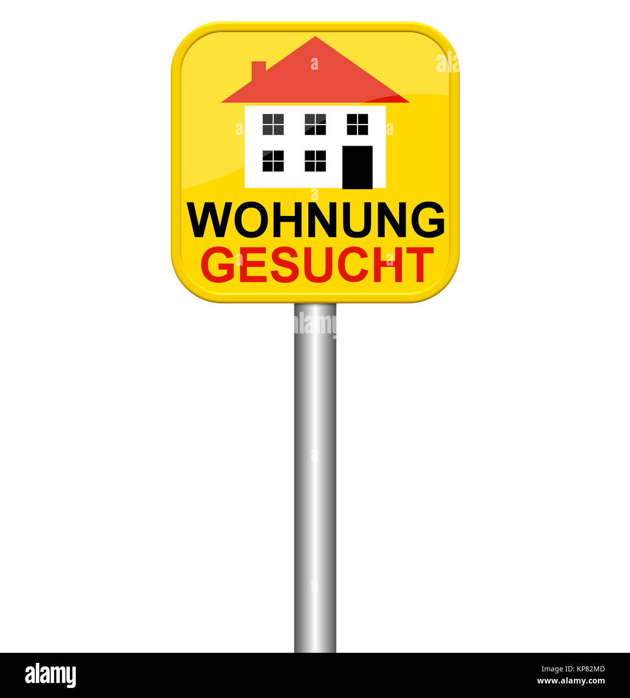 yellow sign showing wanted Stock Photo - Alamy