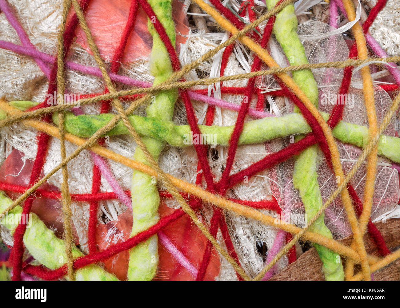 Abstract pattern of colorful wool threads Stock Photo - Alamy