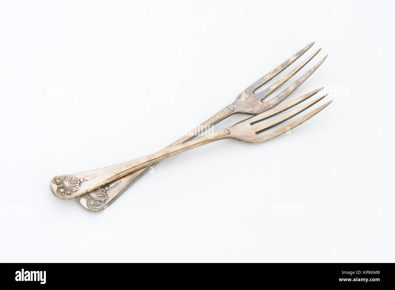 Vintage threetine forks Stock Photo Alamy