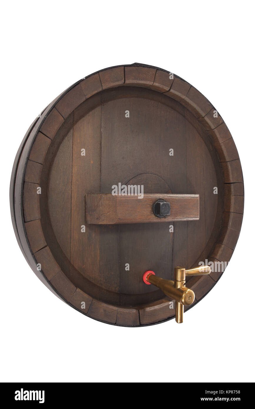 Old beer barrel with tap Stock Photo Alamy