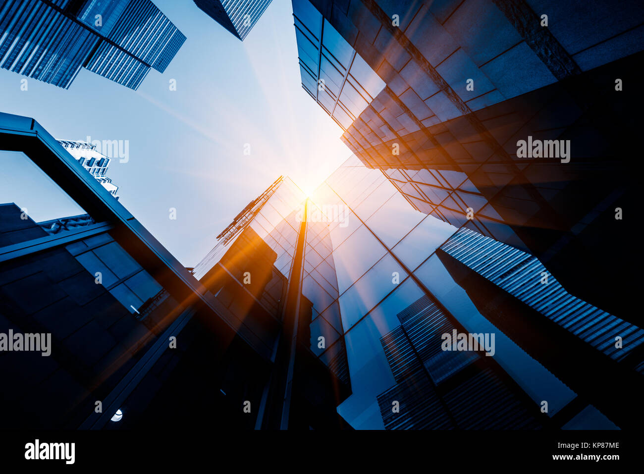 Skyscrapers from a low angle view in Shanghai,China Stock Photo - Alamy