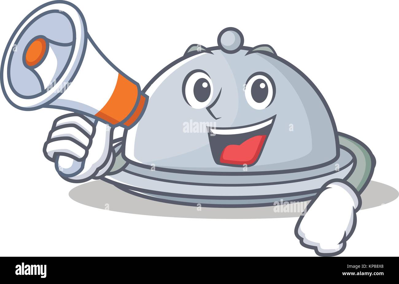 With megaphone tray character cartoon style Stock Vector Image & Art ...