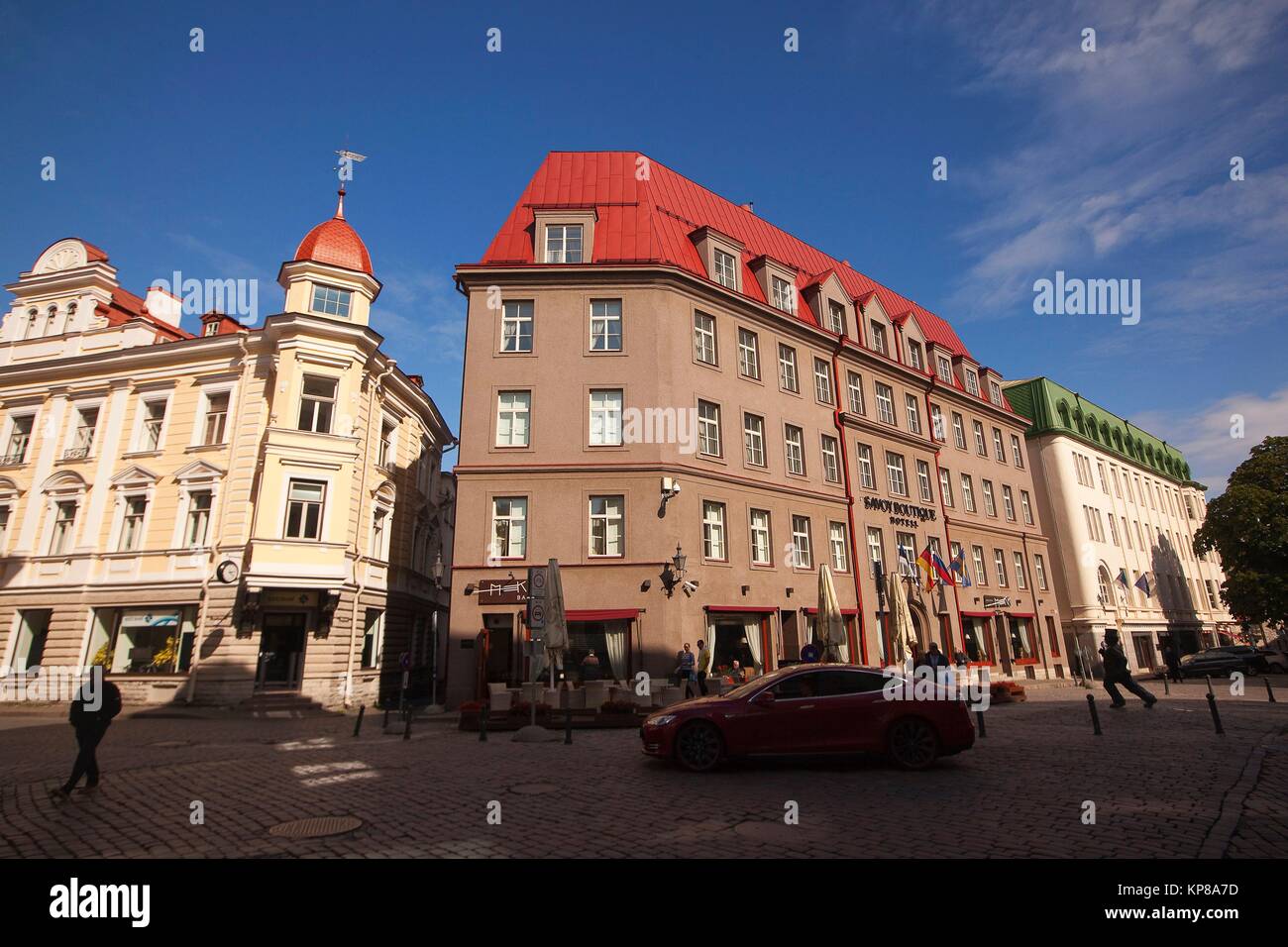 Traditional buildings in the old town, Tallinn, Estonia, Baltic States ...