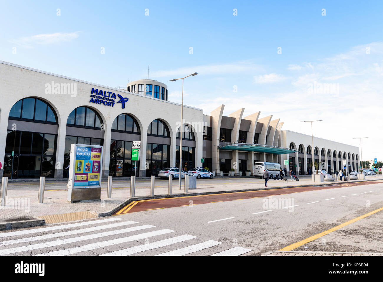 Outside Malta International Airport Stock Photo Alamy