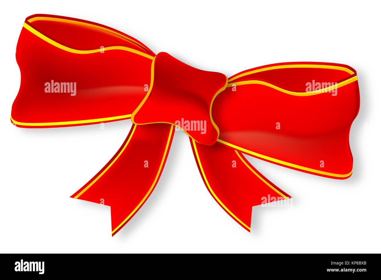 red silk ribbon with lent isolated on white, Stock image