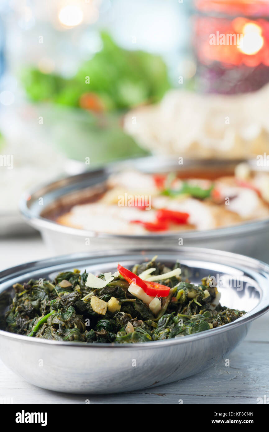 indian spinach curry Stock Photo - Alamy