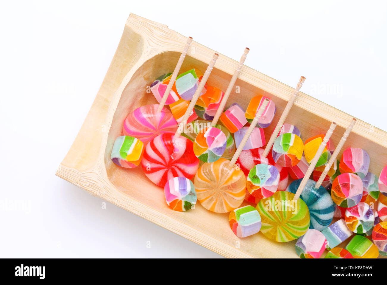 Japanese traditional colorful candies on bamboo plate Stock Photo - Alamy
