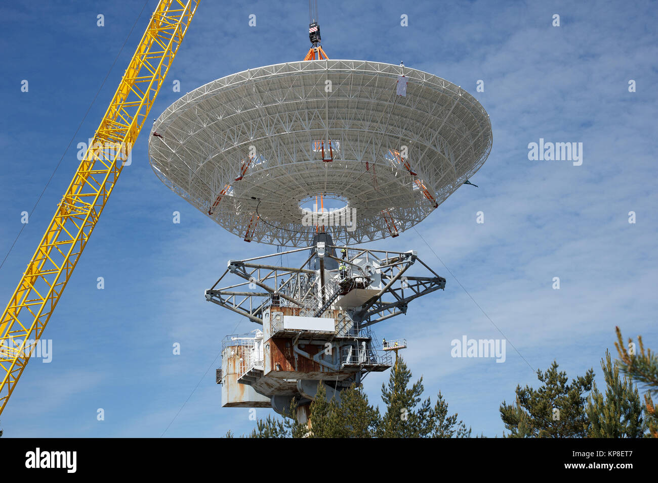 Satellite Buildcon satellite centre construction Stock Photo - Alamy