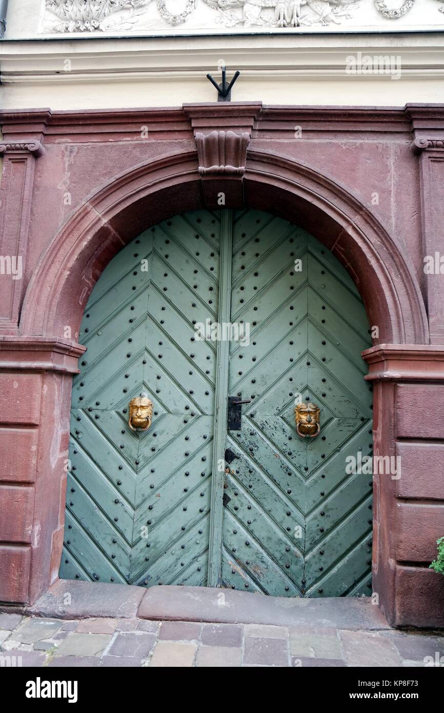 old door in krakow Stock Photo