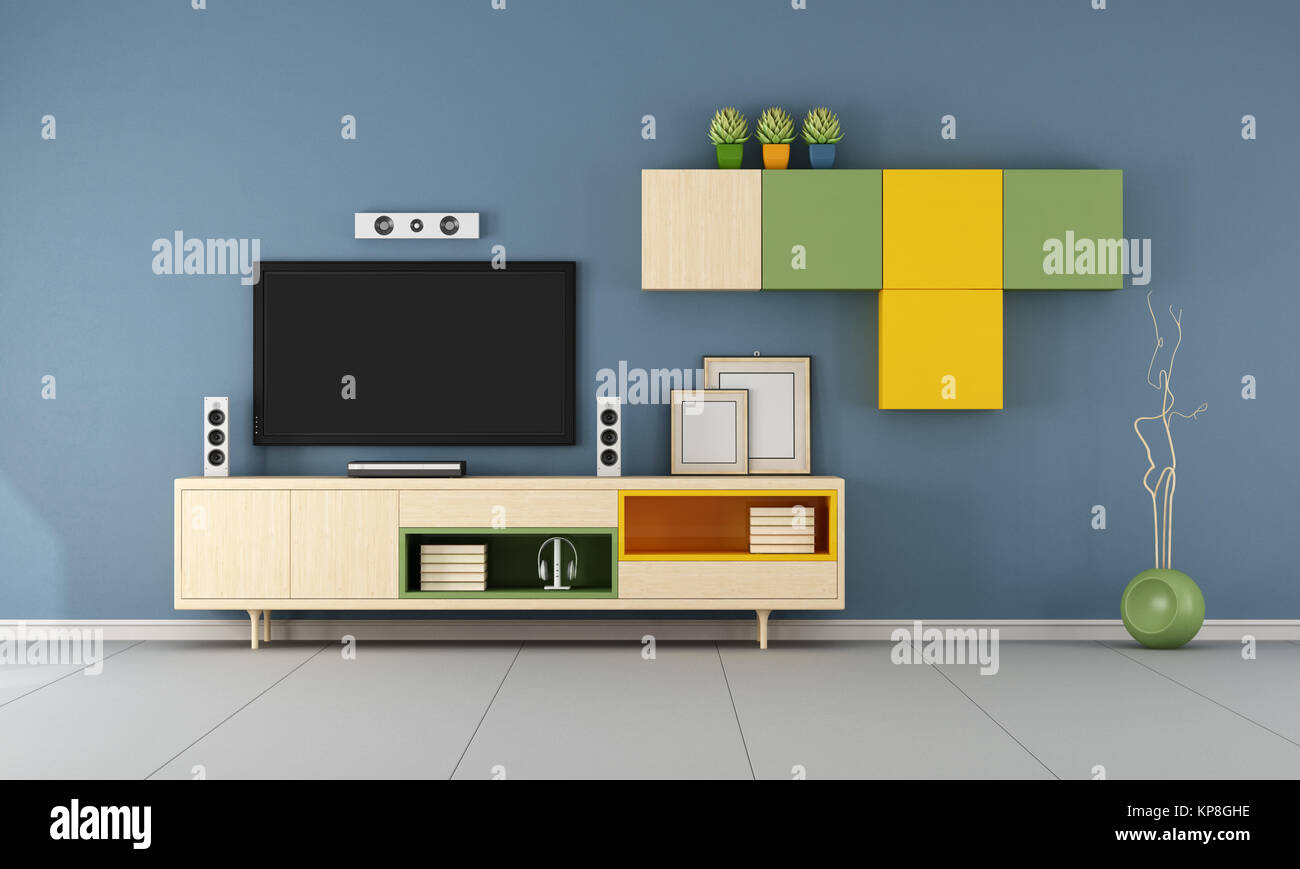 Modern Tv Wall Unit Living Room Hi-Res Stock Photography And Images - Alamy