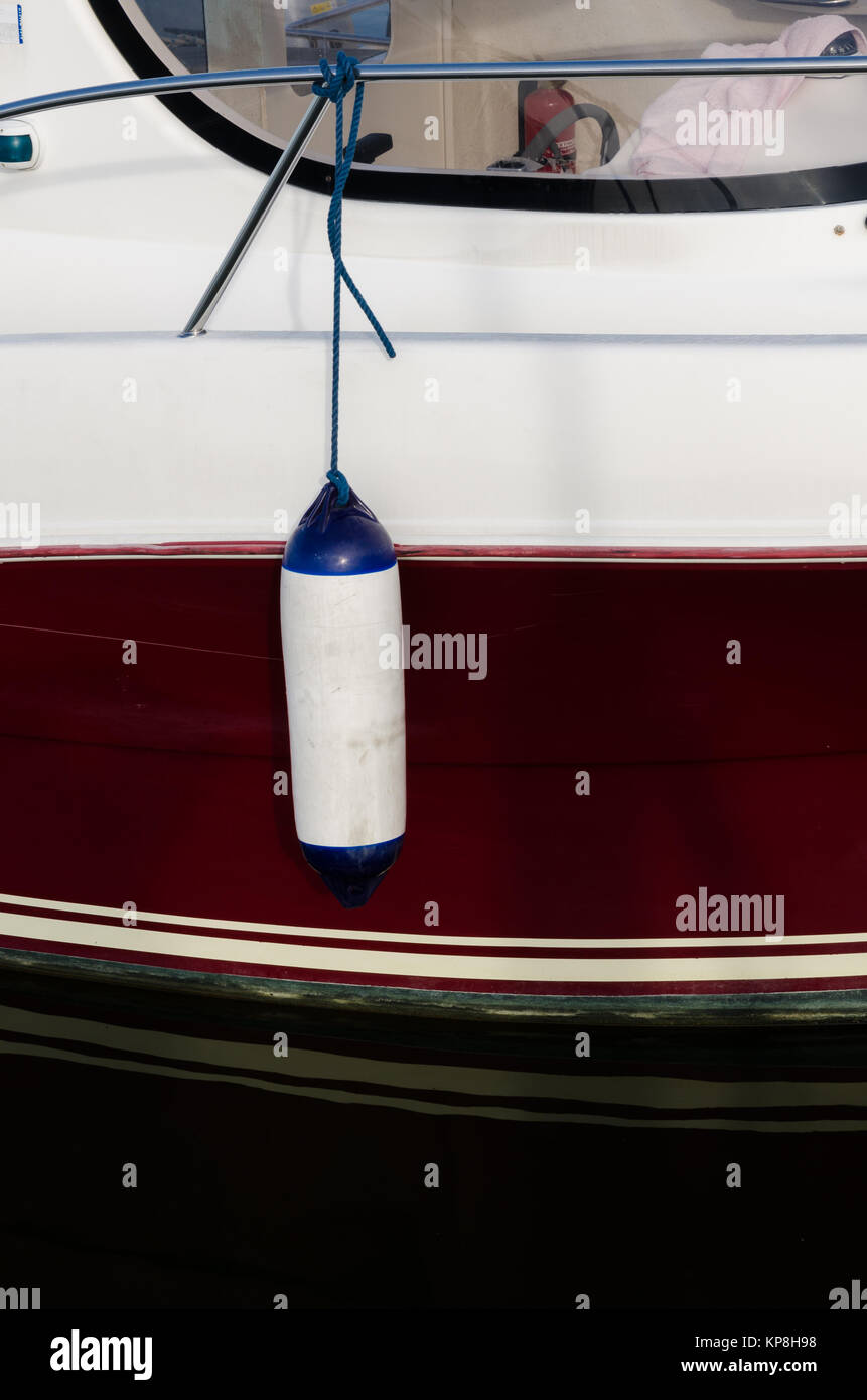one boat fender to protect the boat Stock Photo Alamy