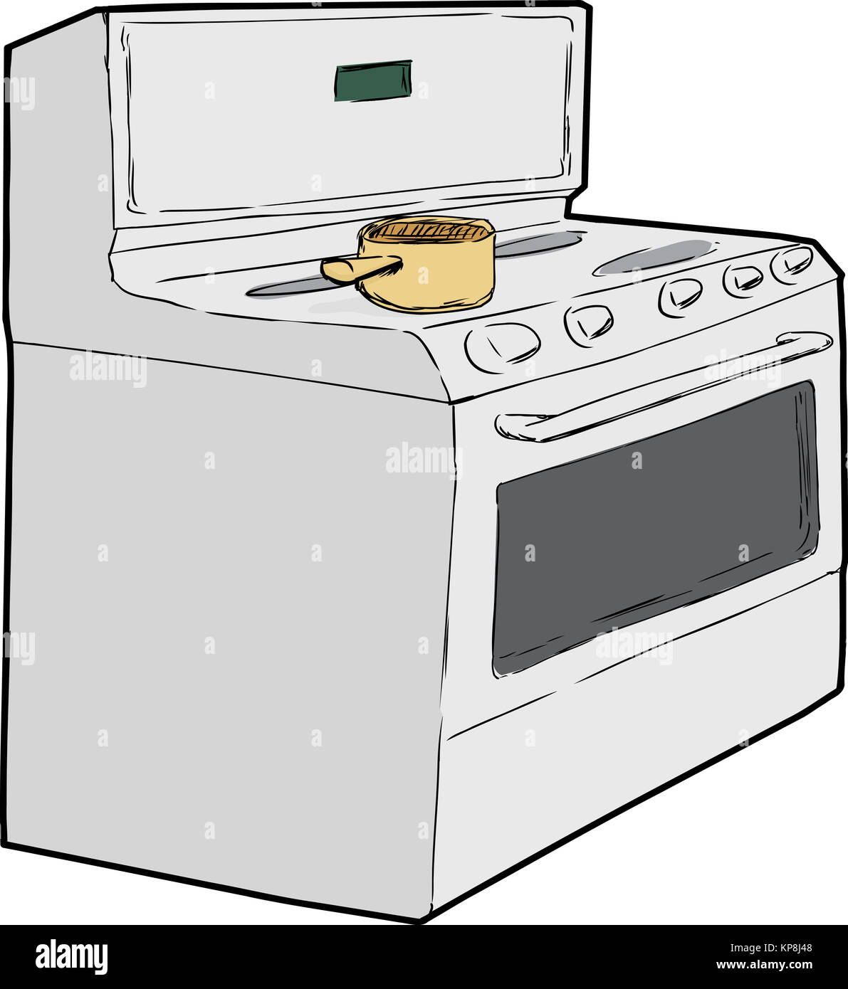 Pot on top of stove Stock Photo Alamy