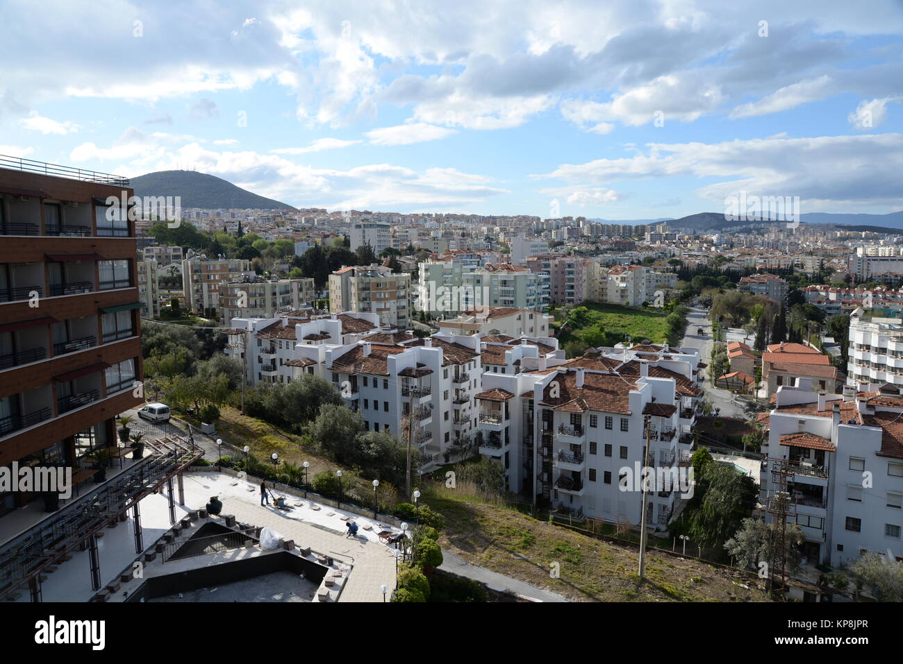 Kusadasi, Türkei, ägäis, türkische ägäis, großstadt, häuser, häusermeer ...