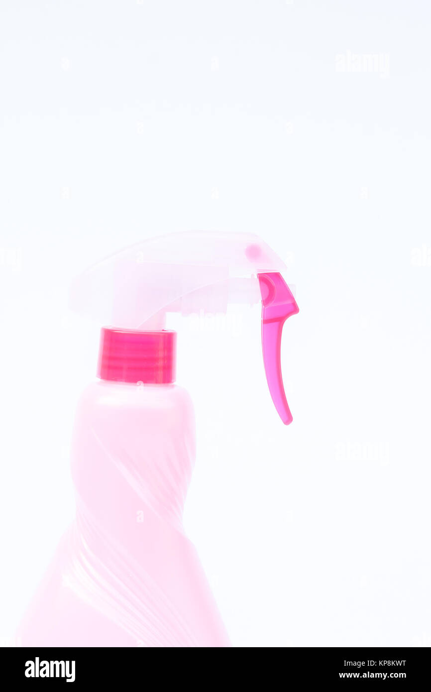 Pink plastic foggy spray bottle isolated on white background Stock ...