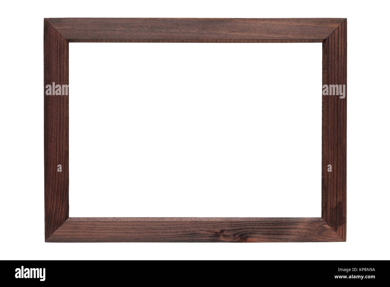 wooden picture frame isolated on white background Stock Photo - Alamy
