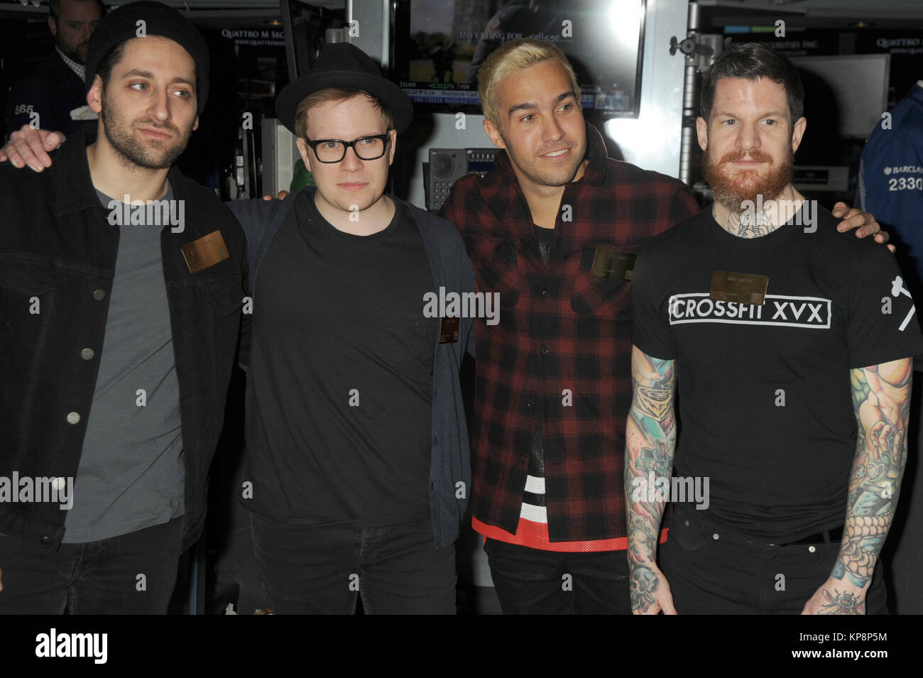 NEW YORK, NY JANUARY 21 Fall Out Boy members Pete Wentz, Patrick