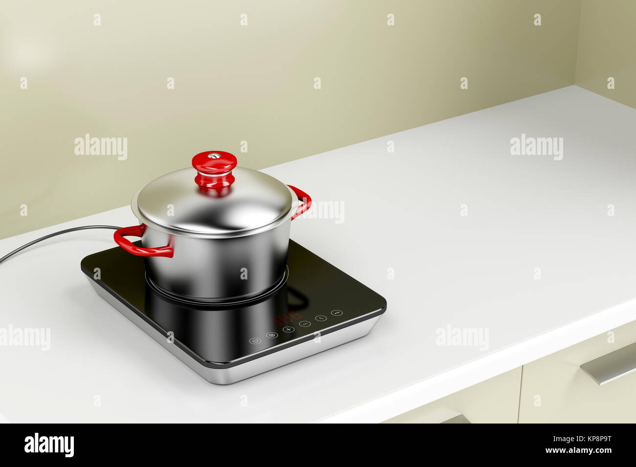 Induction cooktop and cooking pot Stock Photo Alamy