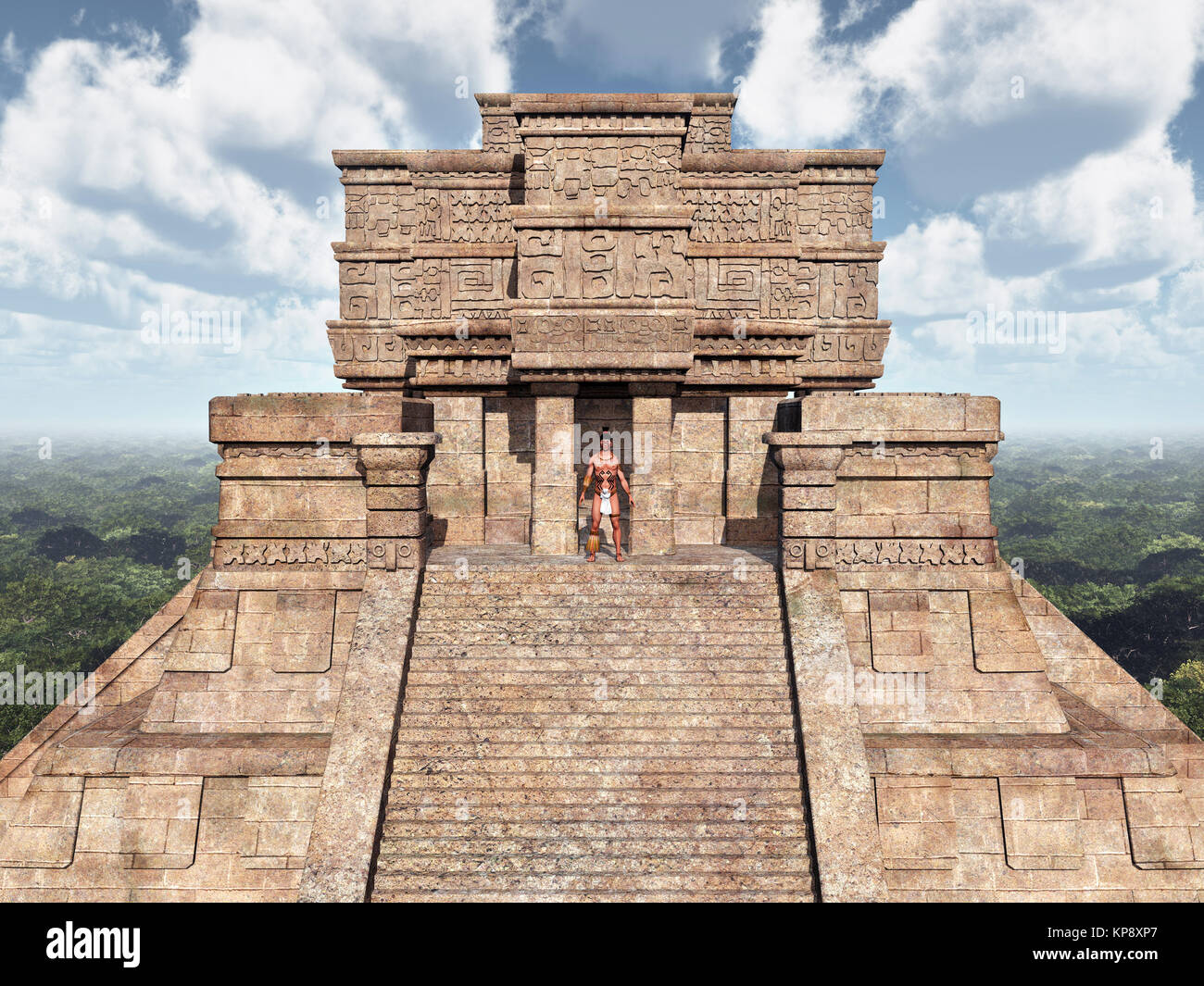 Mayan Temple Stock Photo