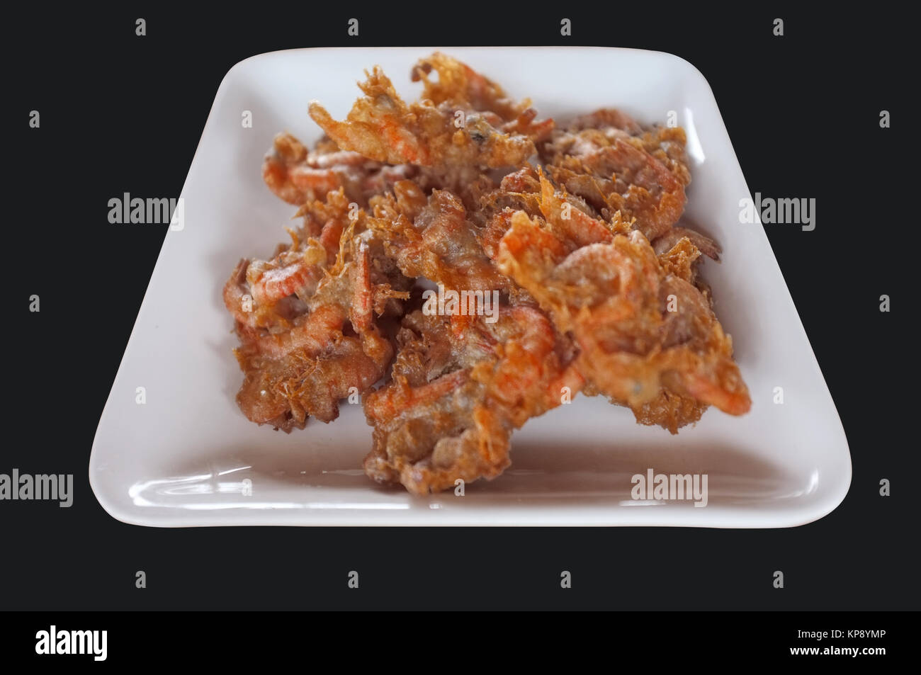 Batterfried prawns, Shrimp fried in batter, Tempura in Thai style