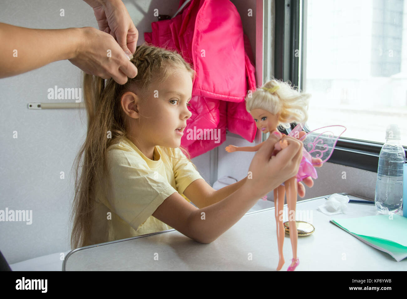 A Girl Playing With Dolls Until My Mother Weave Braid Of Hair
