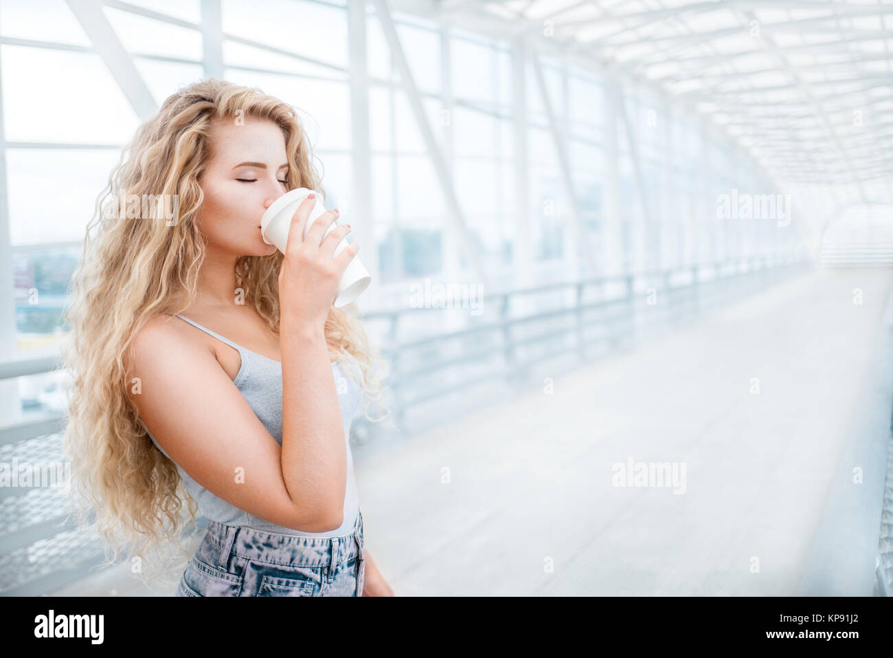 Coffee on the bridge Stock Photo Alamy