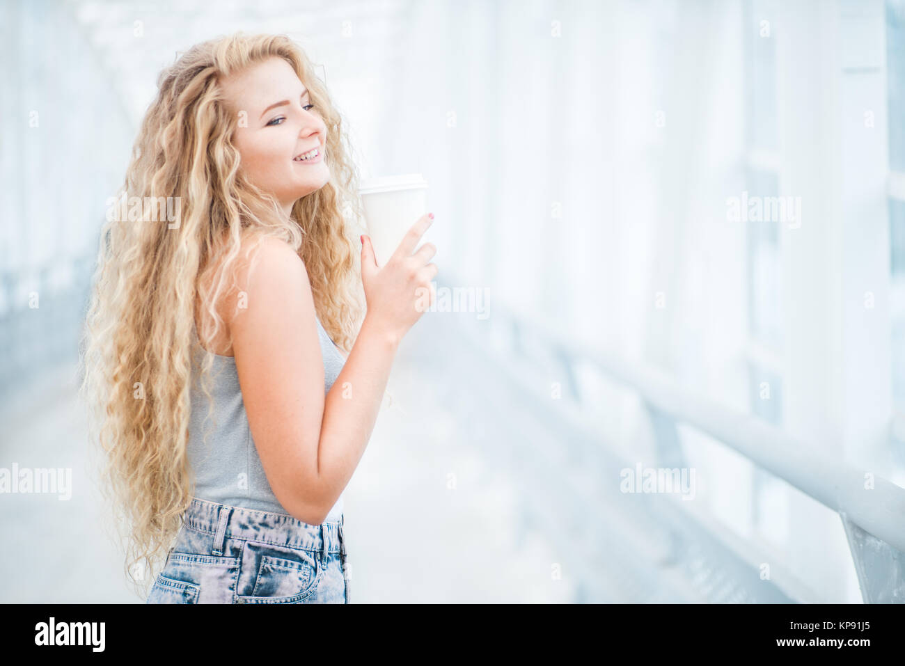 Coffee on the bridge Stock Photo Alamy