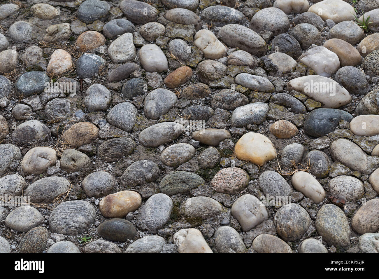 Floor walkway made of small pebbles Stock Photo Alamy