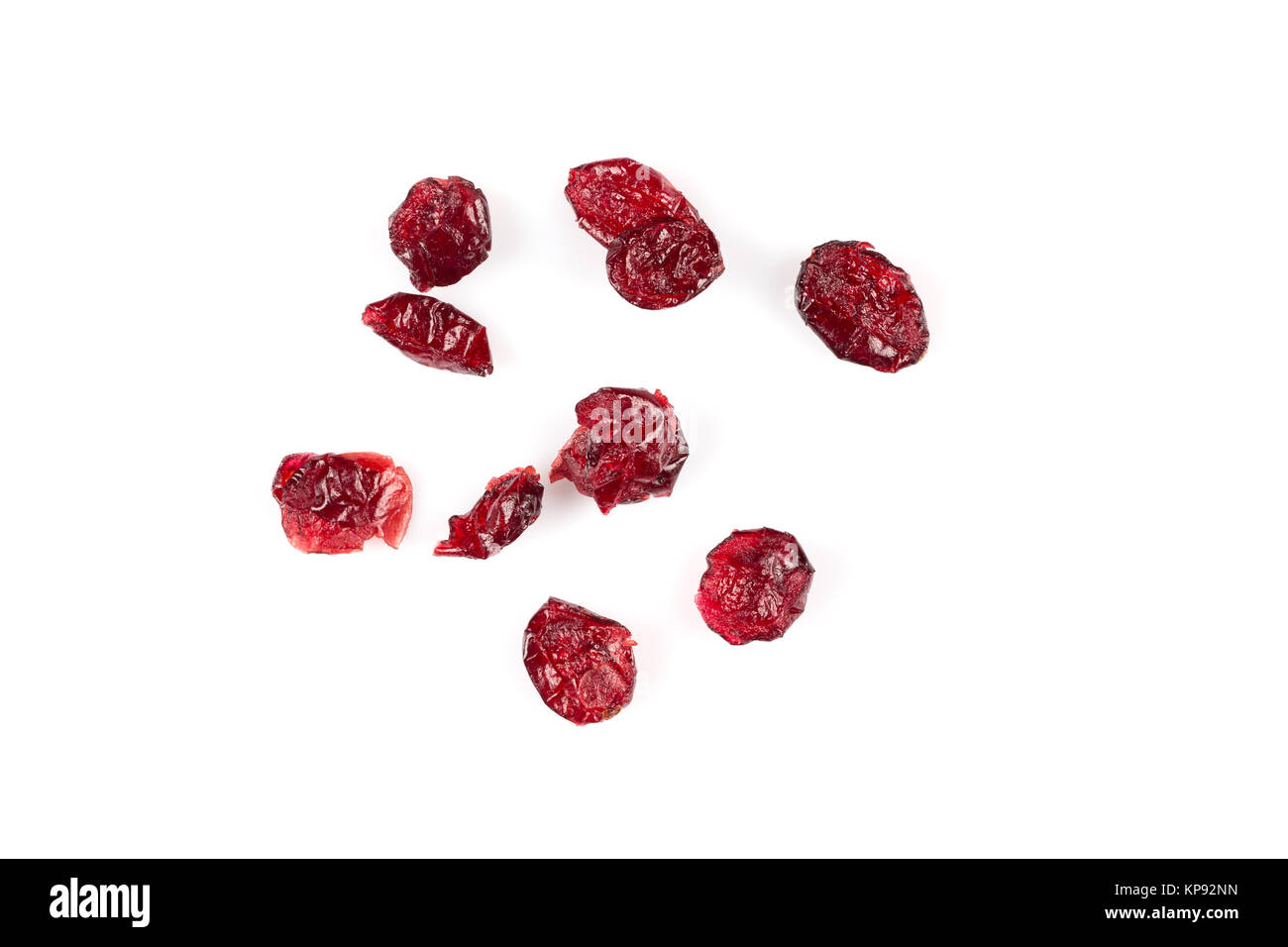 Dried cranberries on white Stock Photo Alamy