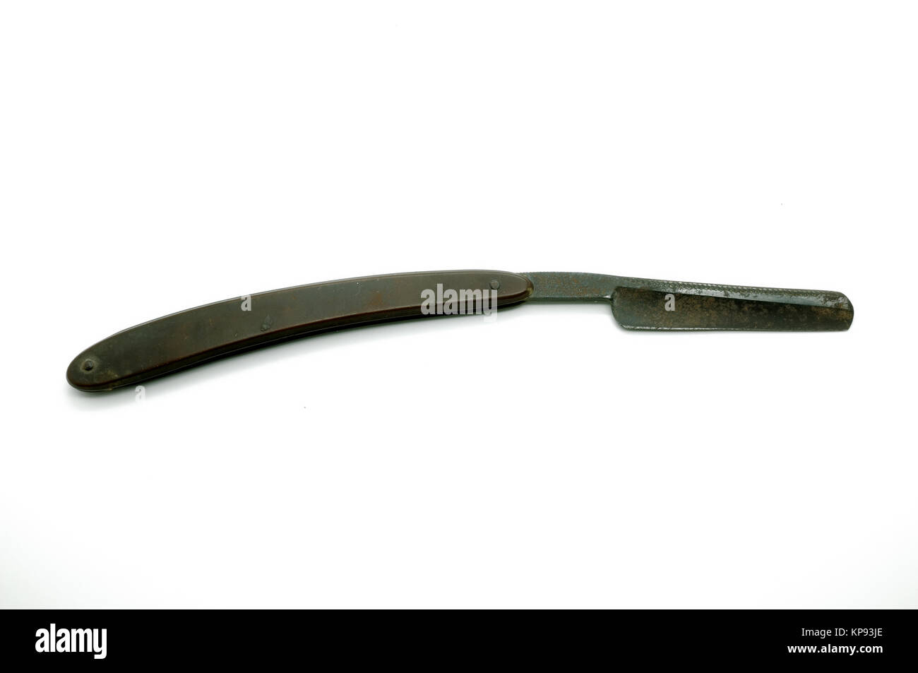 Vintage razor isolated on white background Stock Photo - Alamy