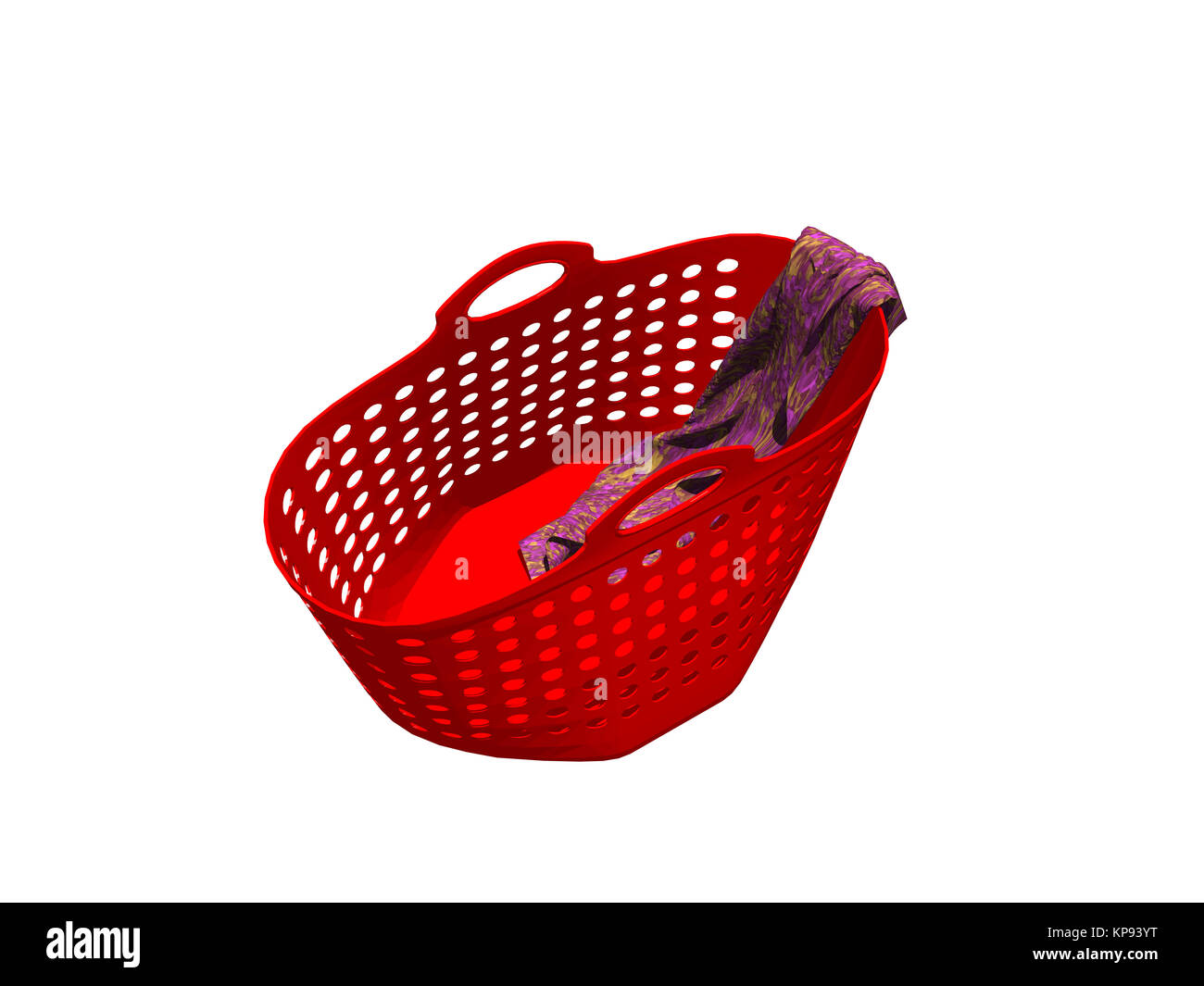 optional red plastic laundry basket Stock Photo Alamy
