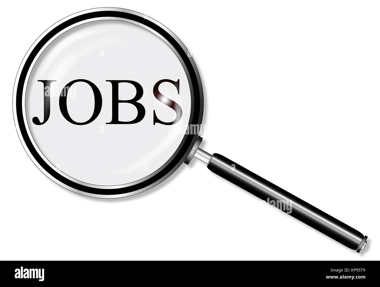 Jobs Magnifying Glass Stock Photo Alamy