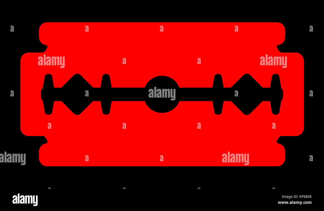 Red Razor Blade Stock Photo Alamy