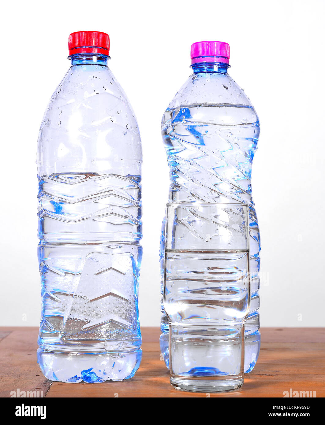 water bottle glass Stock Photo