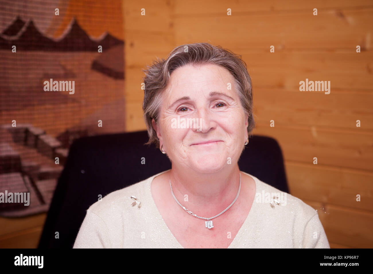 Lady over 60 head and shoulders Stock Photo Alamy