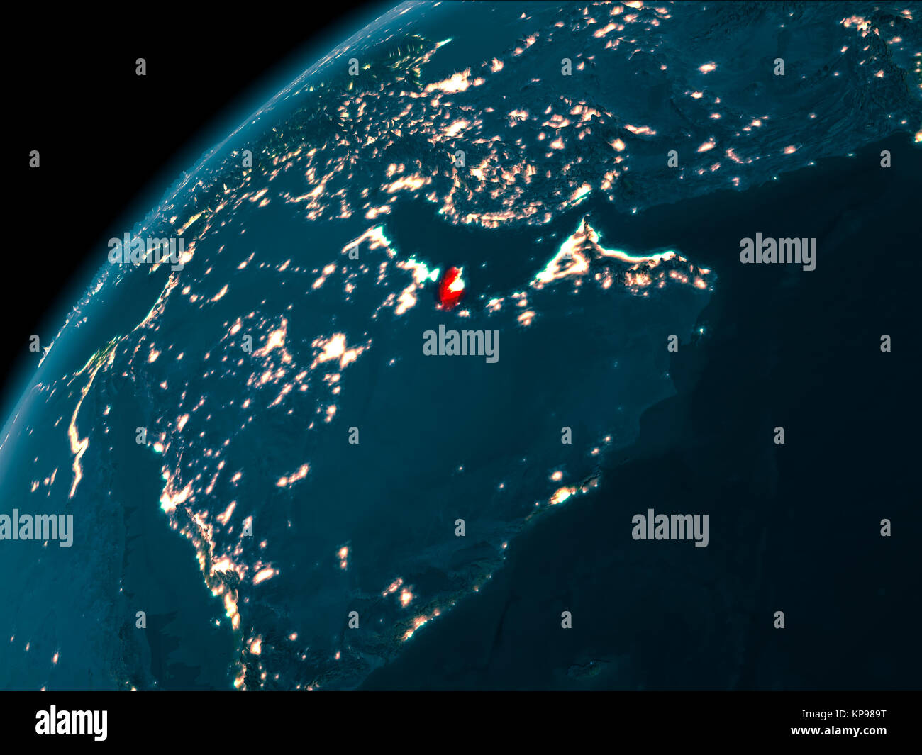 Qatar map 3d hi-res stock photography and images - Alamy