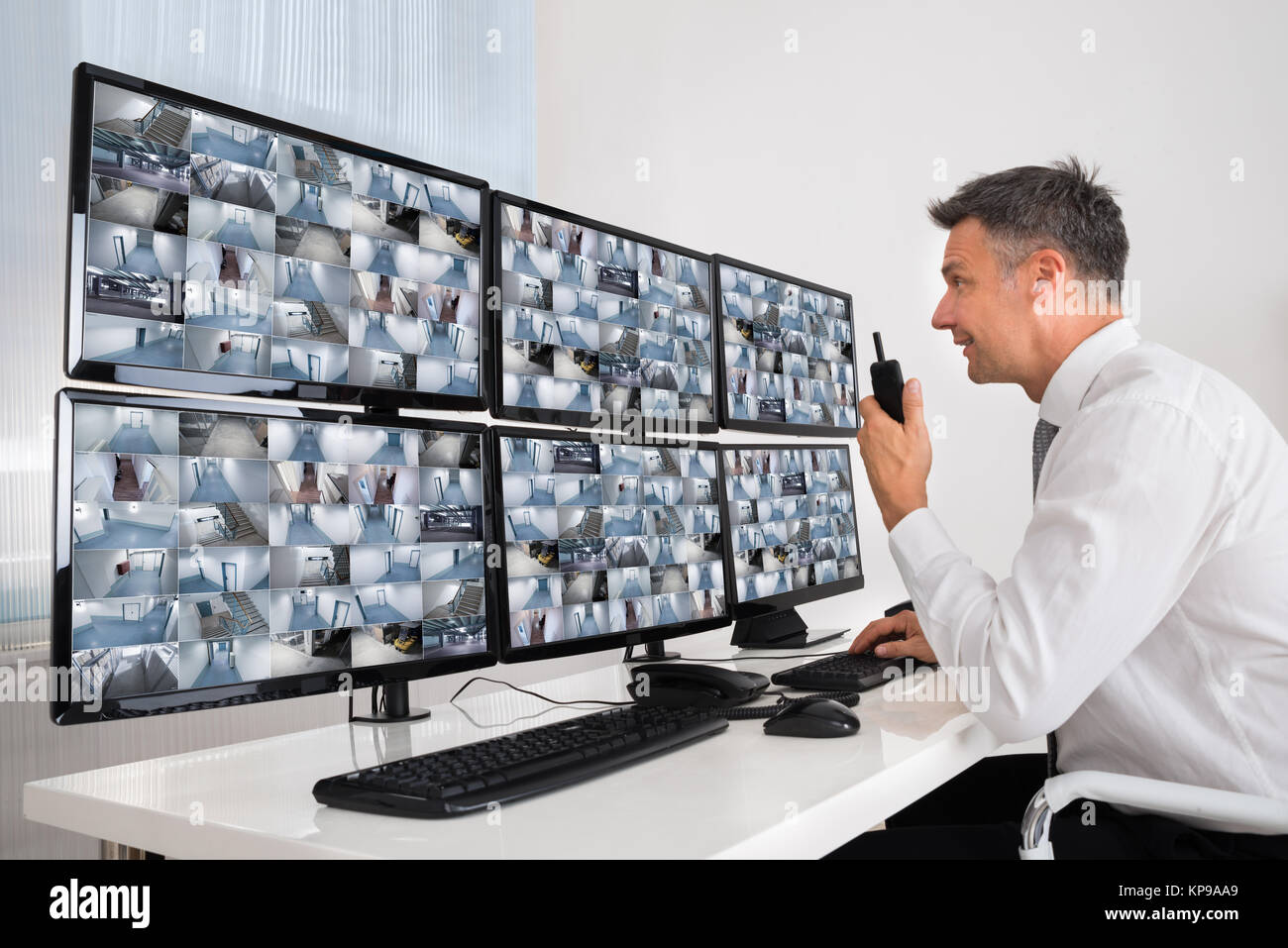 Cctv Monitors Control Room High Resolution Stock Photography and Images