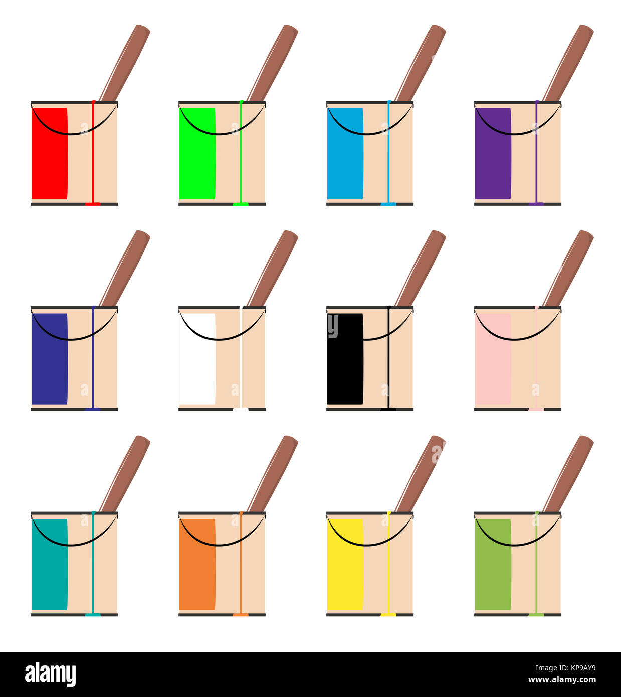 Tins Of Paint Stock Photo Alamy