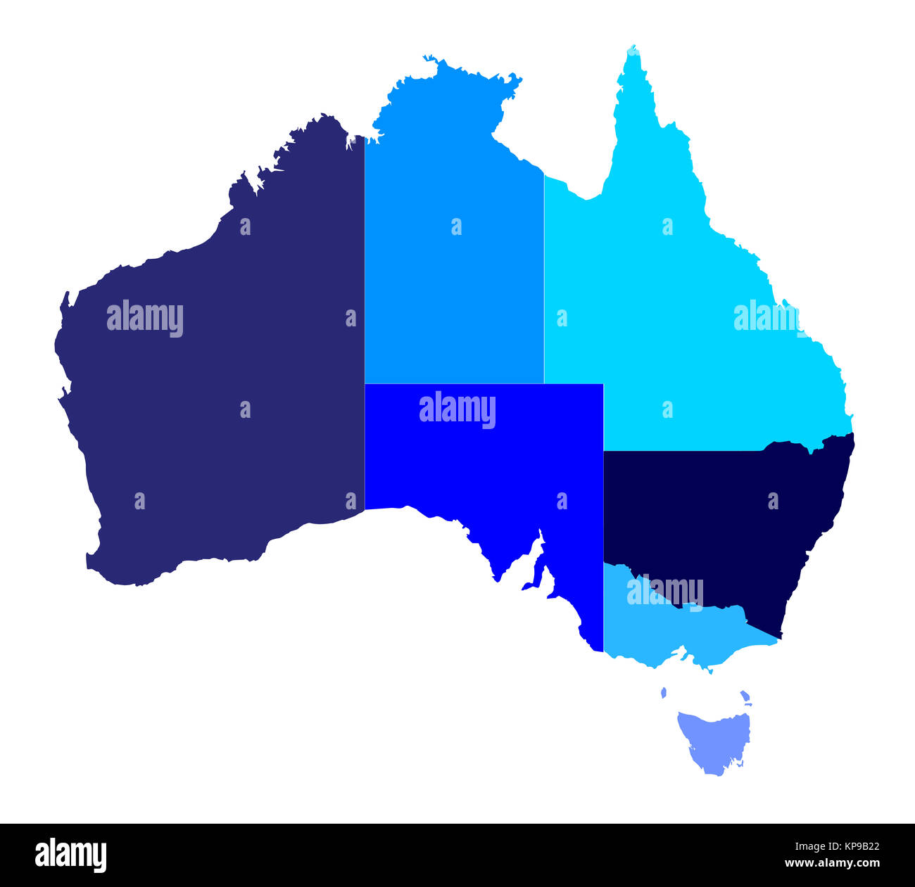 Australia State Silhouette Stock Photo