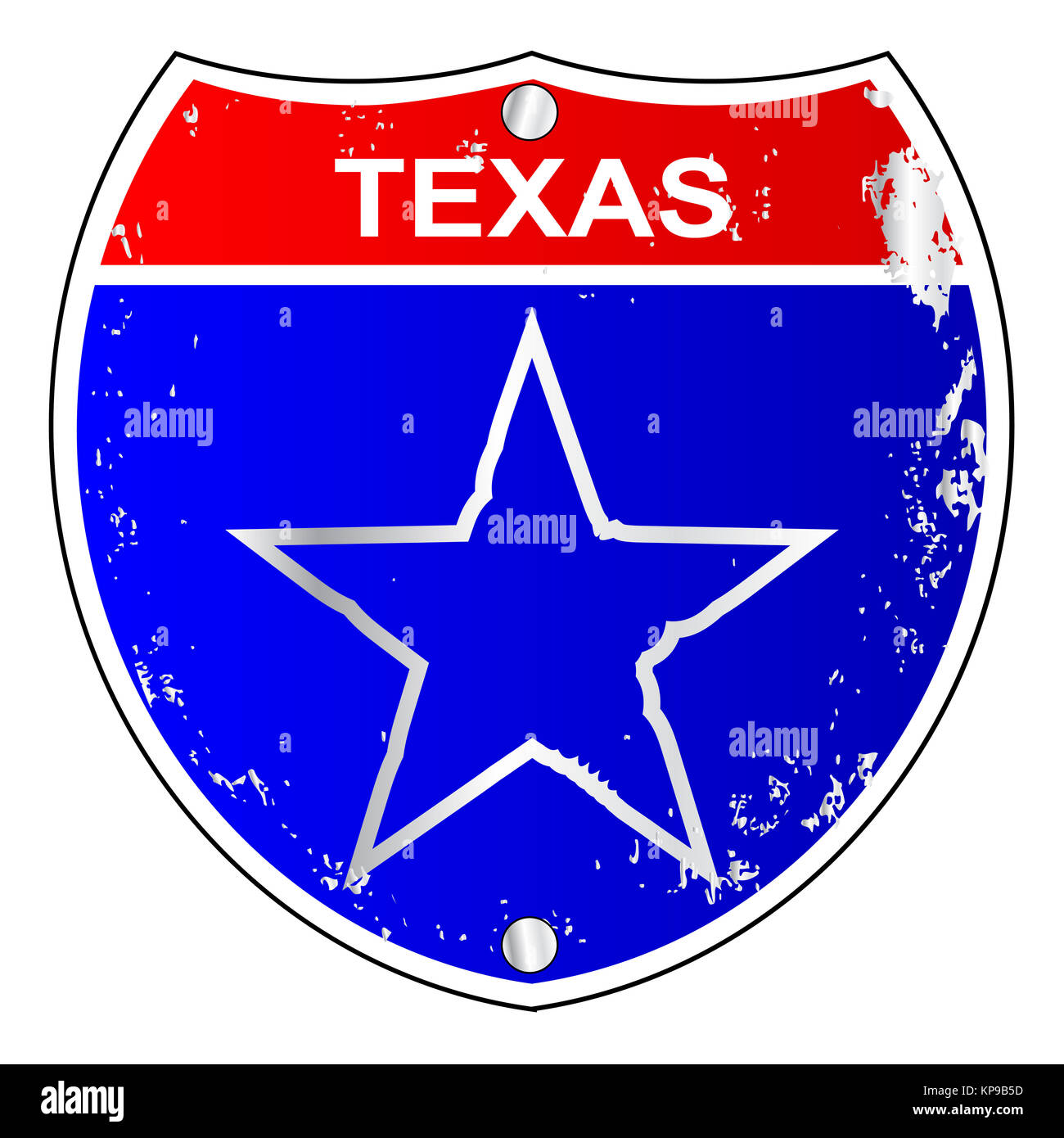 Texas Lone Star Interstate Sign Stock Photo Alamy