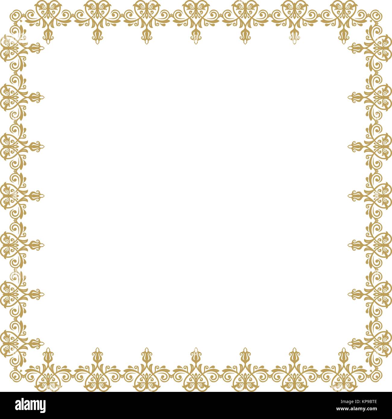 Floral Vector Fine Frame Stock Vector